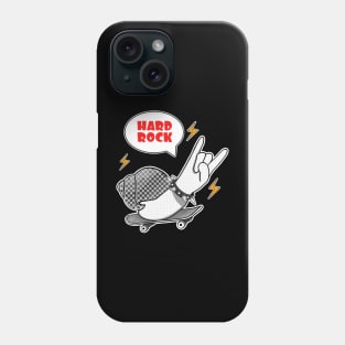 Snail on skateboard hard rock Phone Case