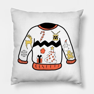 Really Ugly Christmas Sweater Pillow