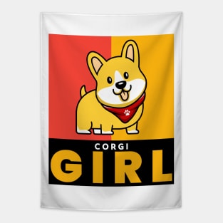 CORGI Girl Cute Dog Tapestry