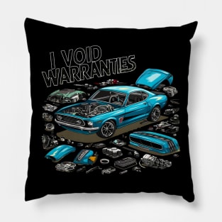 I void Warranties DIY Car Warranty ruined automotive Tee 7 Pillow