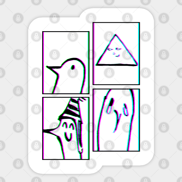 Punpun 2 Sad Japanese Anime Aesthetic Punpun Sticker Teepublic The notebook in the image is a5. punpun 2 sad japanese anime aesthetic