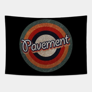 Retro Color Typography Faded Style Pavement Tapestry