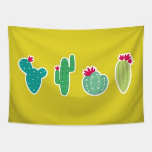 Cactus adorable prickly pear mexican modern pattern kawaii cacti Tapestry