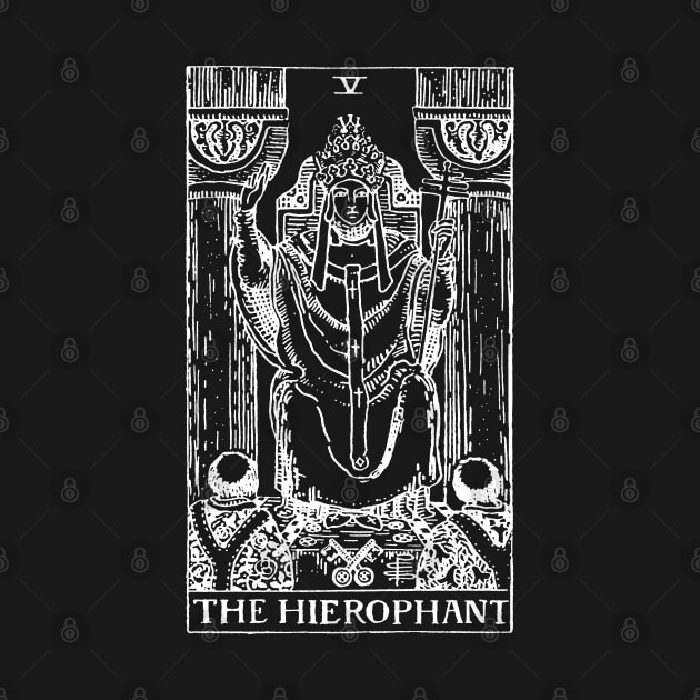 The Hierophant Tarot in white by winterwinter