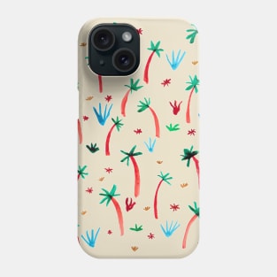 the watercolor jungle pattern 2 Phone Case