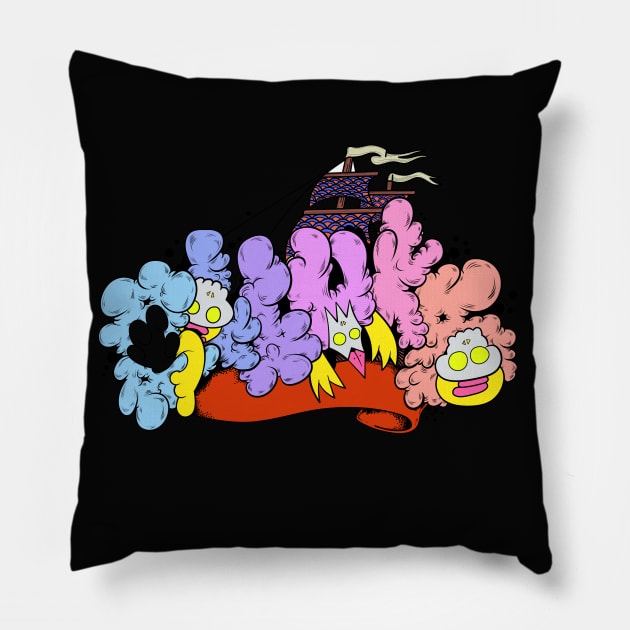 Dope Slluks logo creative illustration Pillow by slluks_shop