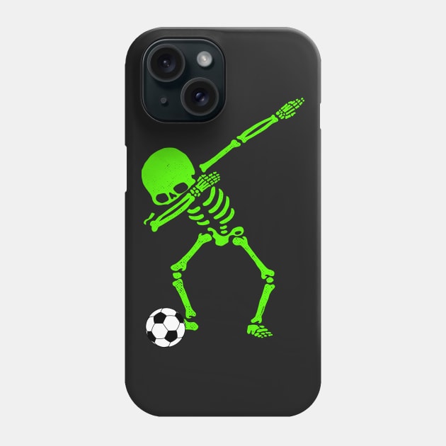 Halloween Dabbing Skeleton Soccer Ball T-Shirt Skeleton Dab Phone Case by vo_maria