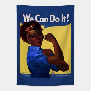 African American Rosie the Riveter We Can Do It Poster Tapestry