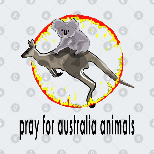 pray for australia animals save koala and kangaroo by ArticArtac