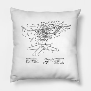 Operating Table Vintage Patent Hand Drawing Pillow