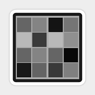 abstract grey square pattern Magnet