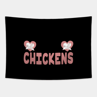 Chickens I Love Chickens Tapestry