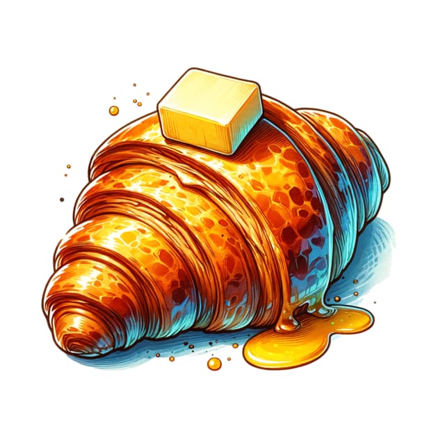 Croissant Butter Art Kawaii Sweet French Bread Dough by Flowering Away