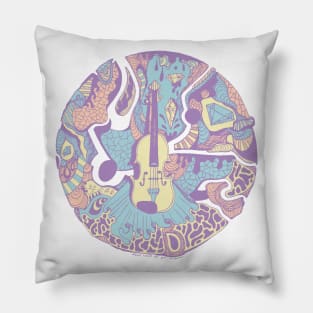 Retro Blend Circle of Music Pillow