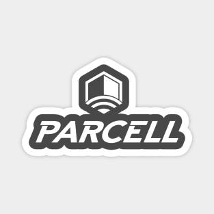 Parcell Stacked - White Logo Magnet