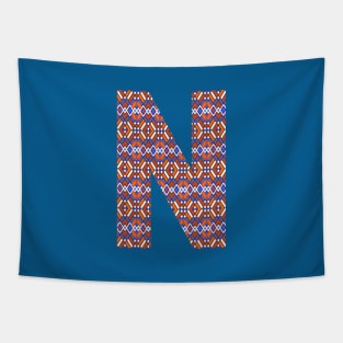 Monogram Letter N- geometric pattern Tapestry