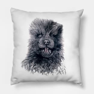 Excited Newfie Pillow