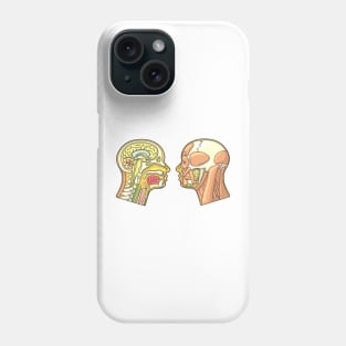 Human Head Anatomy Diagram Phone Case