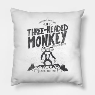 The three-headed monkey Pillow