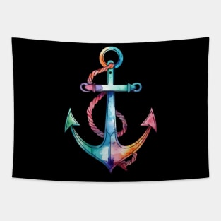 Anchor Watercolor Drawing Tapestry