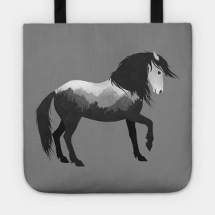 Dramabite Wild Horse Mustang Equine Double Exposure Wildlife Animal Tote