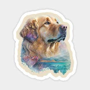 Valentines Golden Retriever - Unleashing love, one wag at a time Magnet