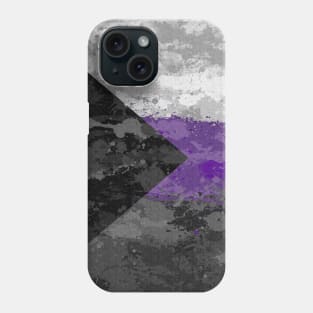 Abstract Paint Splatter Demisexual Pride Flag Pattern Phone Case