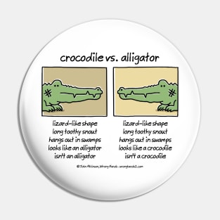Crocodile vs Alligator Pin