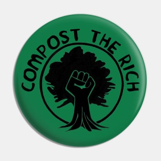 Compost the Rich - Climate Change Pin