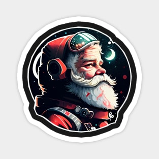 Astronaut Santa Sticker Magnet