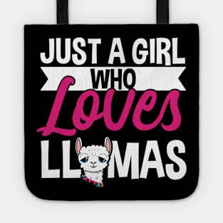 Llama Lover, Just A Girl Who Loves Llamas Gift Tote