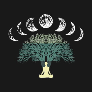 Tree Of Life Spiritual Moonphases Yoga T-Shirt