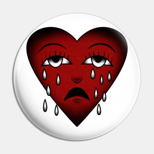 Traditional Crying Heart Pin