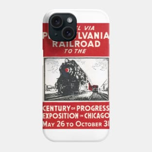 1933 Travel Pennsylvania Railroad to Chicago Phone Case