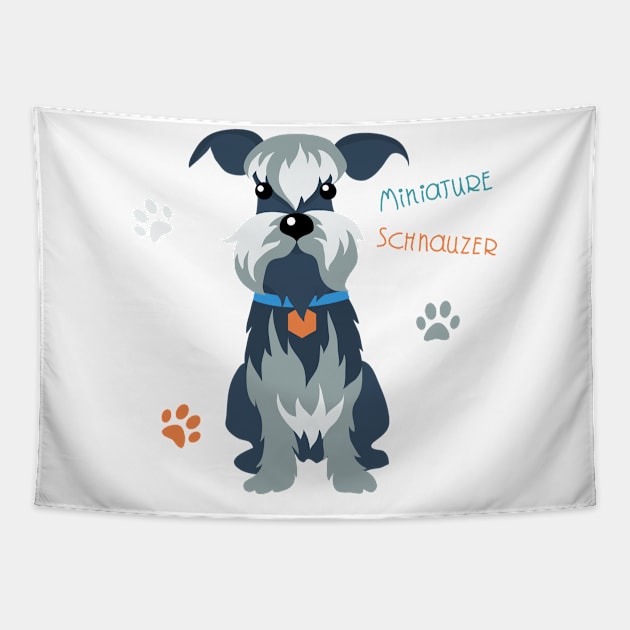 miniature schnauzer Tapestry by muchamad643