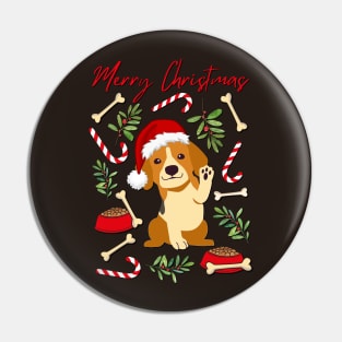 Merry Christmas cute dog Seasons Greetings Tis The Season To Be Jolly Cutest puppy Pin