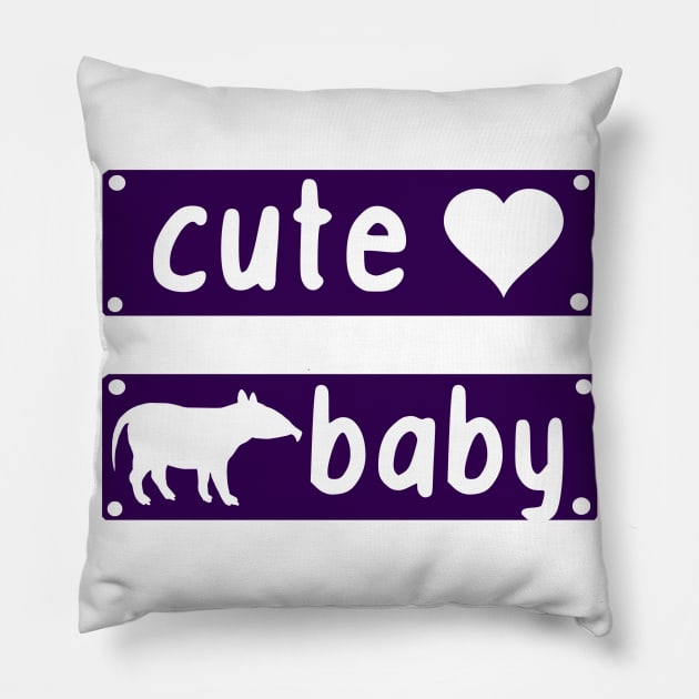 Tapir baby design cute animals love lowland tapir Pillow by FindYourFavouriteDesign