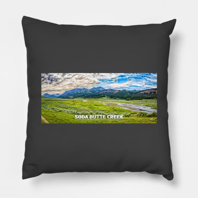 Soda Butte Creek Yellowstone Pillow by Gestalt Imagery