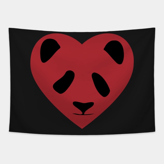 Panda Heart Tapestry by RadStar