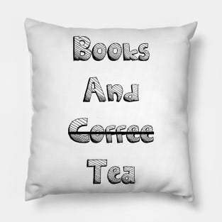 books and coffee tea Pillow