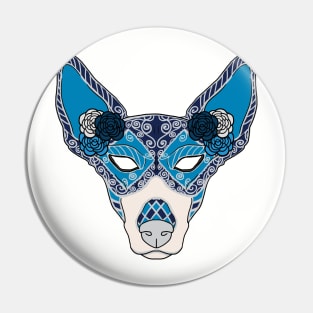 Mardi Gras Hound Blue Pin