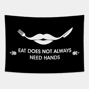 how to eat with mustache Tapestry