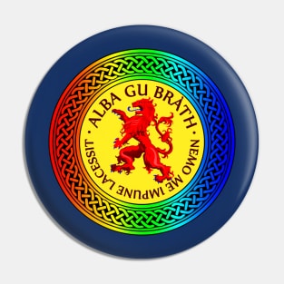 Alba Gu Brath Lion Rampant Rainbow Knot Pin