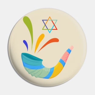 Rosh Hashanah Yom Kippur Shofar Pin