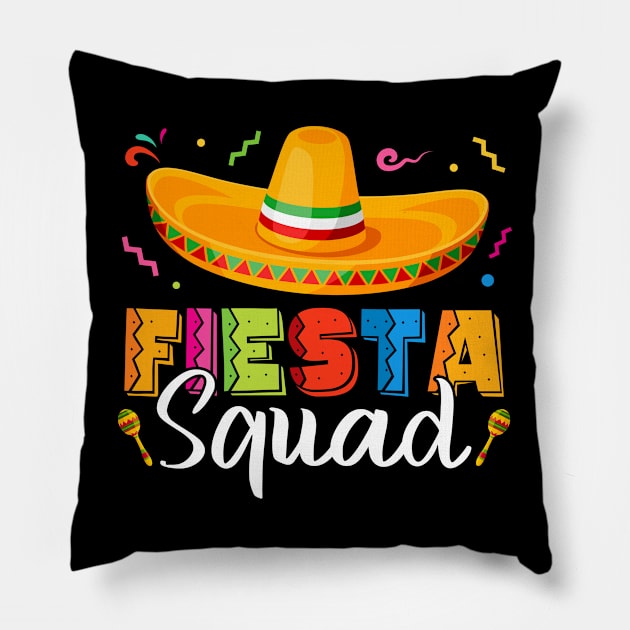 squad cinco de mayo Pillow by ralfjohnson