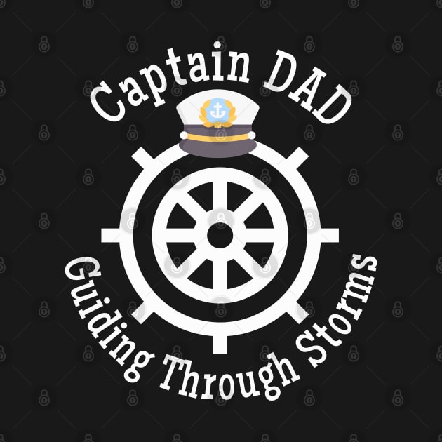 Captain Dad Guiding Through Storms Captain hat by TeaTimeTs