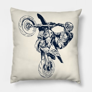 Dirt Bike Rider Popping a Wheelie Pillow