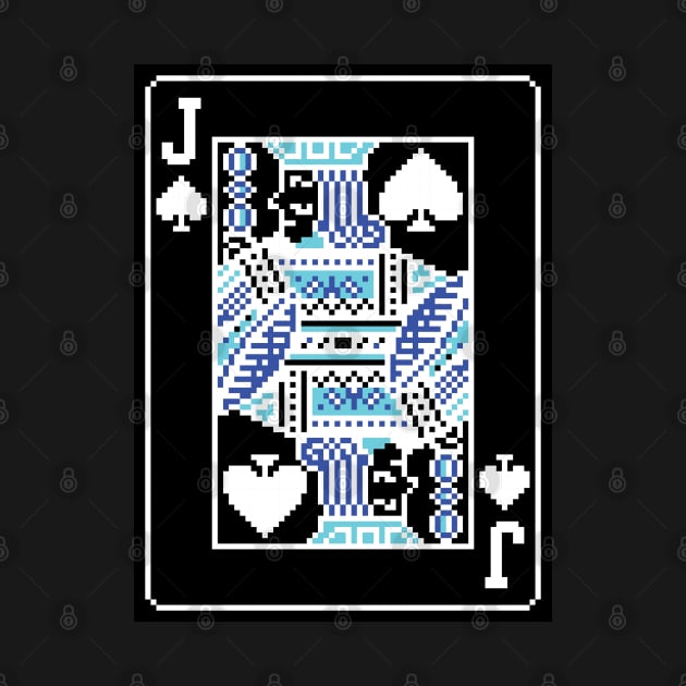 Jack of Spades Pixel Art Bright Negative Mode by inotyler