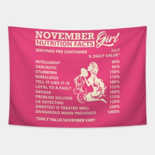 November Girl Nutrition Facts Servings Per Container Tapestry