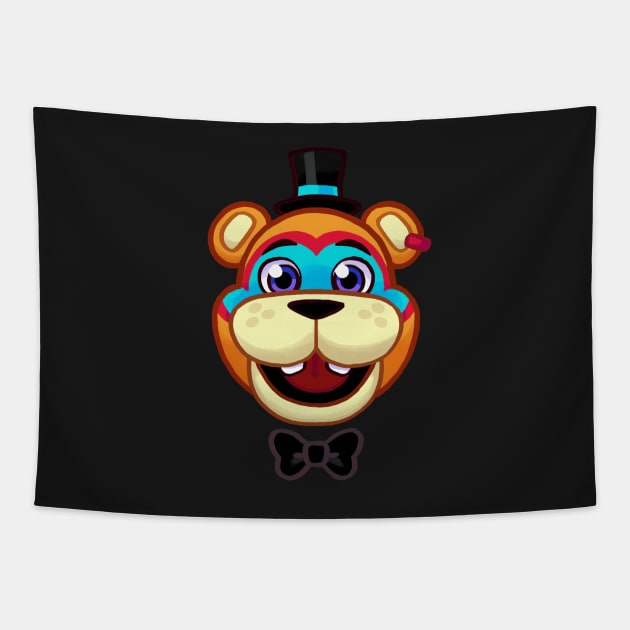 Freddy Fazbear Face Sticker Tapestry by Maru-Chan-Shop